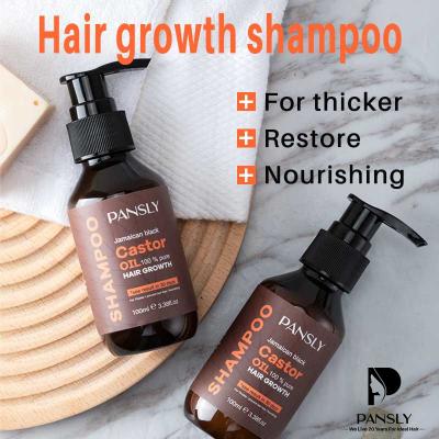 China Champú para el crecimiento del cabello con aceite de ricino negro Pansly para la caída del cabello en venta