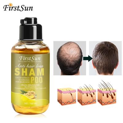 China Firstsun Ginger Shampoo Hair Growth Products 100ml Tinte Orgánico Hidratante en venta
