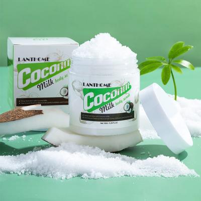 China Coconut Milk Body Scrub Sugar Salt Bulk Deep Cleaning Exfoliating Whitening SPA for sale