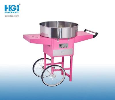 China Floor Standing Electric Heating Candy Floss Machine Commercial With Wheel à venda