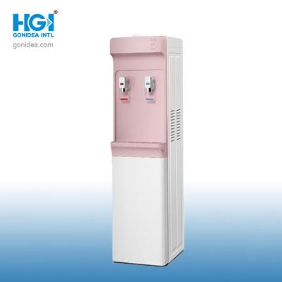 China Floor Standing Bottom Water Tank Hot Cold Water Dispenser Pink for sale