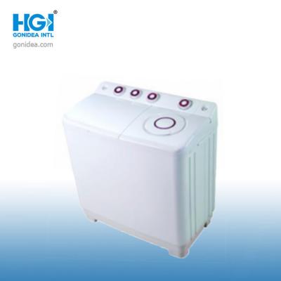 中国 White Two Tub Laundry Semi Auto Washing Machine 9kg Top Load 販売のため