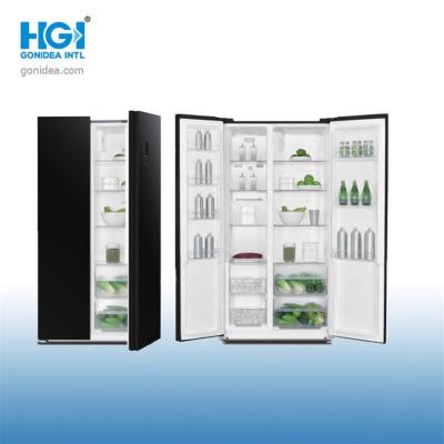 China Large Glass Door French Side By Side Refrigerator No Free for sale