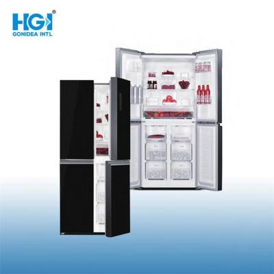 China Silver Frost Free French Door Bottom Mount Refrigerator With Four Door for sale