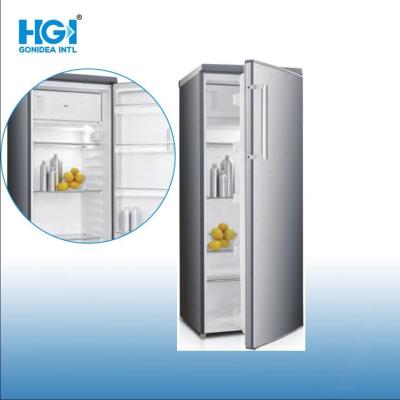 China Manual Defrost Reversible Single Door Upright Fridge Only With Drawer for sale