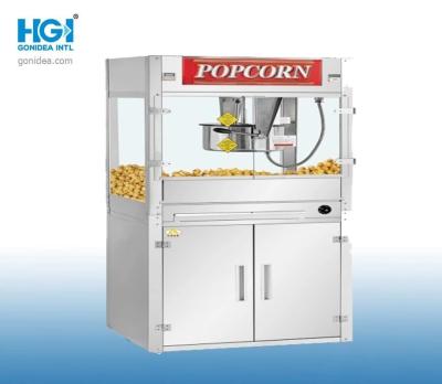 Chine 30 oz plancher debout en acier inoxydable machine à faire du popcorn avec roue à vendre