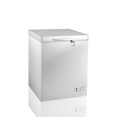 China Mini Small Deep Chest Freezer With Door Lock And Silver Exterior Appearance à venda