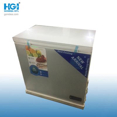 China 300L Manual Defrost Single Door Deep Chest Freezer With Recessed Door Handle for sale