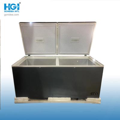 China 350L Descongelamento manual tipo congelador profundo fechadura de porta do peito para conveniência à venda