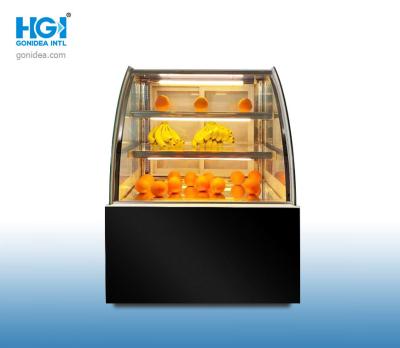 China refrigerador mais frio da exposição da loja da mostra SASO 110V 240V da exposição do bolo da sobremesa de 900mm à venda