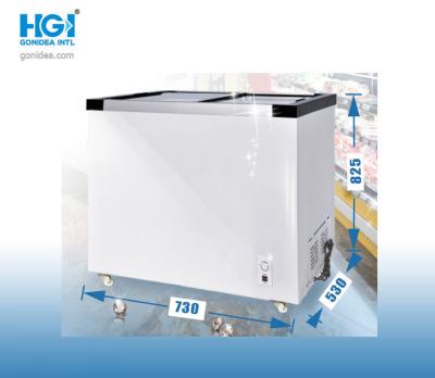 China 168 Liter  Top Double Doors Deep Freeze Stand Up  Chest Freezer for sale