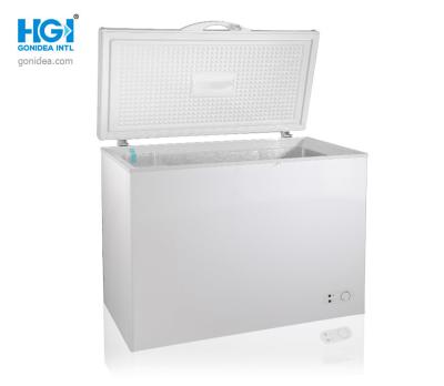China Single Temperature White Deep Chest Freezer Eco 262 Litre Silicone Door Seal for sale