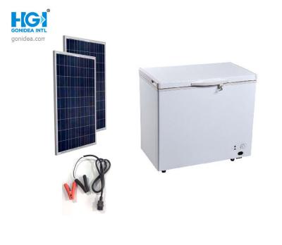 China Outdoor 212L Solar Power Freezer Refrigerator 7.5 Cubic Feet 12V DC Compressor for sale