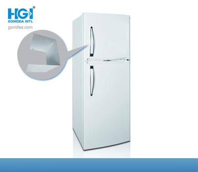 China Dual Temperature Top Freezer Refrigerators 220 Liter 12 Volt Upright Fridge Freezer for sale