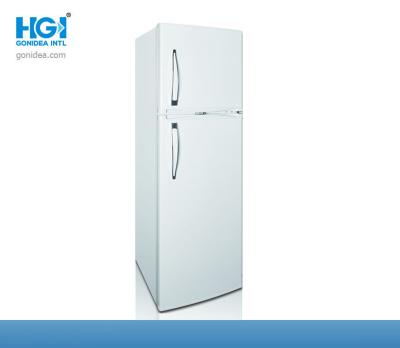 China Fabricantes refrigerador superior vertical do congelador da porta dobro de 260 litros à venda