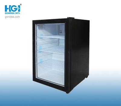 Chine Réfrigérateur de table SASO Mini Bar Cooler Recessed Handle d'affichage de la soude 70L à vendre