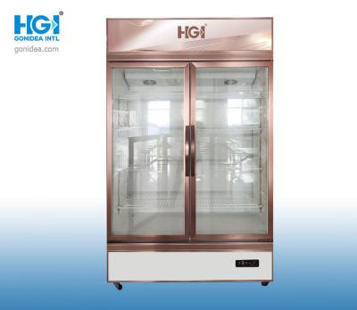 中国 600L 1mの店は商業クーラー2のドアのガラス表示冷却装置抗菌を飲む 販売のため