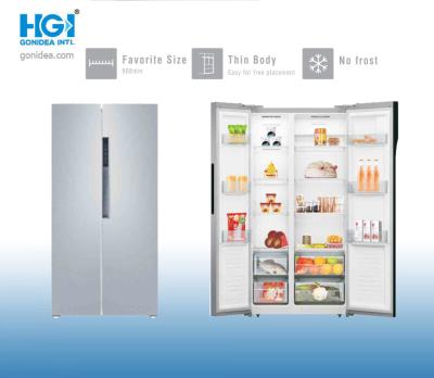 China Refrigerador de aço inoxidável da porta dobro do PCM 18CF com fabricante de gelo 42dB refrigerador de 510 litros à venda