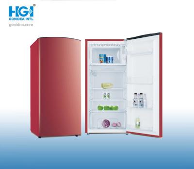 China SASO H47.6in Single Door Upright Freezer Red 170L for sale