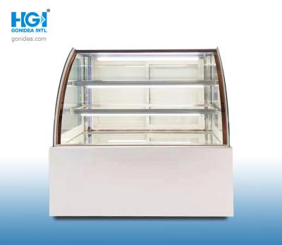 China Danfoss Compressor Cake Pastry Refrigerator Showcase 1200mm With 3*18W LED for sale