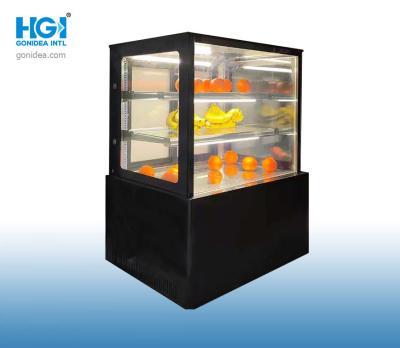 China kuchen-Anzeigen-Schaukasten-Kühlschrank R134a 260L 900mm Handelslärmarm zu verkaufen