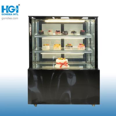 China Kuchen-Anzeigen-Schaukasten-Glasschrank 260L ODM SASO zu verkaufen