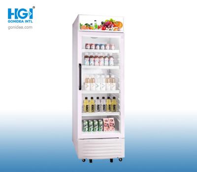 중국 냉동기 디스플레이 똑바로 선 진열장 냉각기 냉각장치를 냉각시키는  R134A 310L 선풍기 판매용