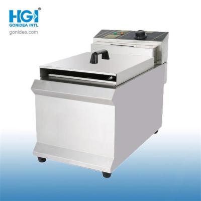 China 4500W 12.5L Countertop Oil Fryer Machine Commercial Electric for sale