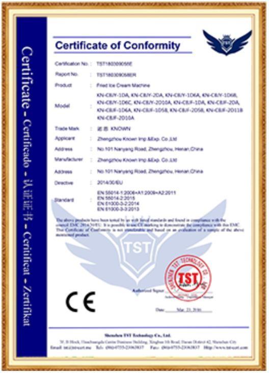 CE - Zhengzhou Jaen Industry Co., Ltd