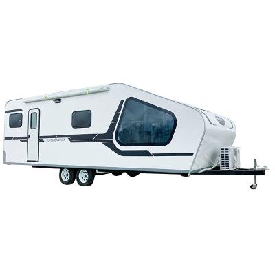 China OEM Travel Camper Trailer FRP Fibreglass Travel Trailers With Bathroom WC for sale