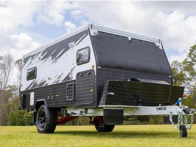 China Parking Handbrake Small Camper Trailer Single Double Axle Travel Trailer Electromagnetic for sale
