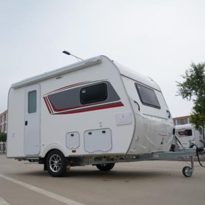 China Safety Mini Travel Trailers Double Single Axle Camper Trailer 4-6 Room for sale