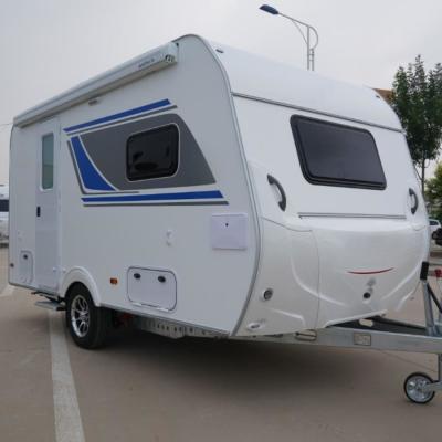 China Flatness Small Camper Trailer FRP Lightweight Rv Camper Trailers With Kitchen for sale