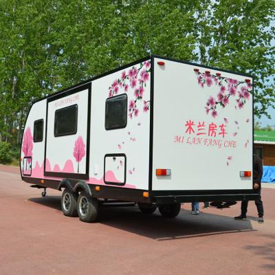 China Slideouts Travel Camper Trailer Lightweight Fiberglass Travel Trailers With Water Tank for sale