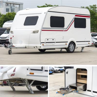 China ALKO Chassis Fiberglass Travel Trailer Varies Exterior Size Holiday Rambler Motorhome for sale