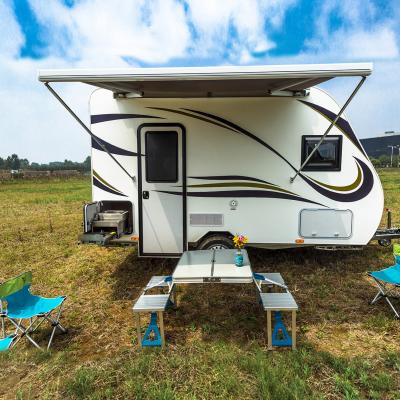 China Independent Suspension Recreational Vehicle RV Aluminum Travel Trailers Kitchen for sale