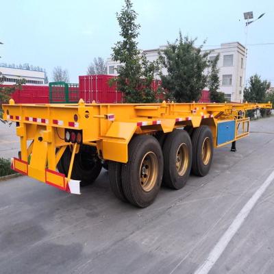 China 20ft 40ft 45ft Truck Semi Trailer ABS Air Suspension Skeleton Semi Trailer for sale