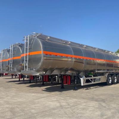 China Stainless Steel Commercial Oil Tank Fuel Semi Trailer 50 Square Liquid Tank Truck Transport Vehicle en venta