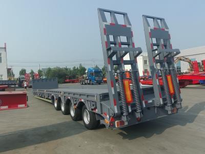 China 28 Tons Two Speed Low Loader Trailer With Landing Gear 12500*3000*1750mm Te koop