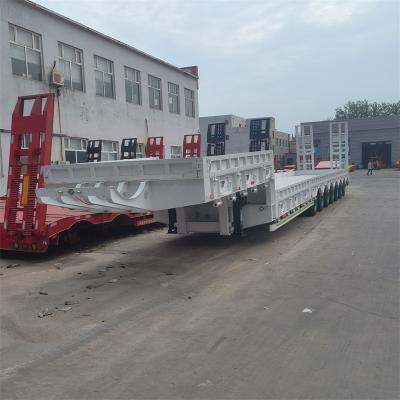 China Max Payload 60T Low Bed Semi Trailer For Transporting Heavy Duty Machinery for sale
