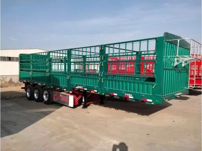 Chine 4 Axles Fence Semi Trailer For Vegetable Cargo Loading Customized Design à vendre