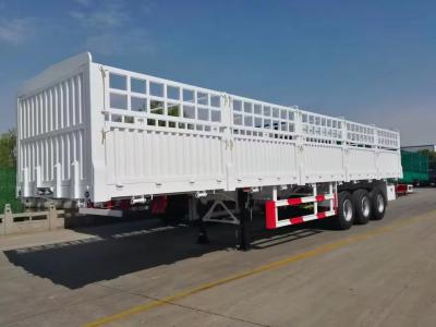 China 100 Tons Fence Semi Trailer Warehouse Railing Cargo Transport Vehicle 13 Meter Flower Basket Semi Trailer à venda