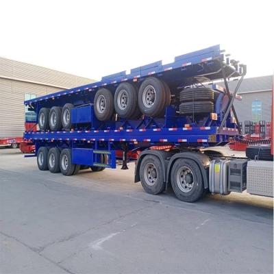 China Customized Heavy Duty Semi Trailer With Flatbed Loading Capacity 30-60 Tons for sale