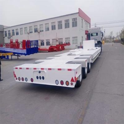China Truck Trailer Flatbed Semi Trailer With 24v Electrical System And High Capacity à venda
