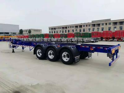 China Heavy Duty Skeleton Flatbed Hauling Trailer With Mechanical Suspension And ABS Brake en venta
