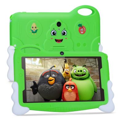 China Kids Student Study Tablet 7 Inches Cute Long Battery Life 32GB Storage 2MP + 5MP Dual Cameras Green for sale