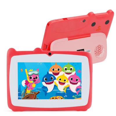 China Kids 7 Inch Tablet PC With Android 12 For 2-4 Toddler Girls Parental Control 2GB 32GB GMS Certificated Red for sale
