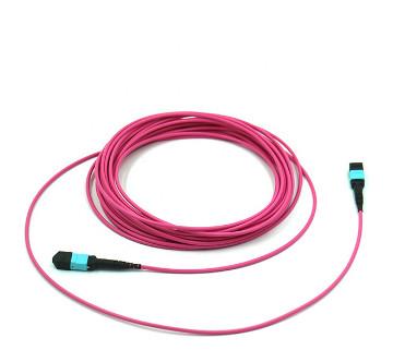 China MPO to MPO Fiber Optic Patch Cord 12 Fibe LSZH Trunk Cable 3.0m Low Loss MPTO Trunk Cable for sale