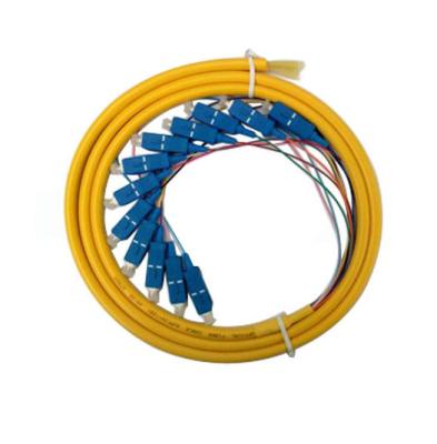China Bundle Fiber Optic Pigtails with FC/SC/LC connector,length is customized for sale