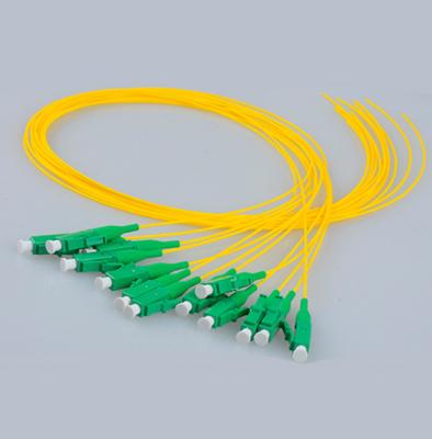 China Simplex Optical fiber optic pigtail , LC/APC singlemode 2.0mm  yellow LSZH cable for sale